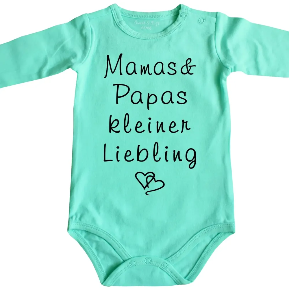 Baby‑Body „Tantes kleiner Liebling“ mit Herzsymbolen