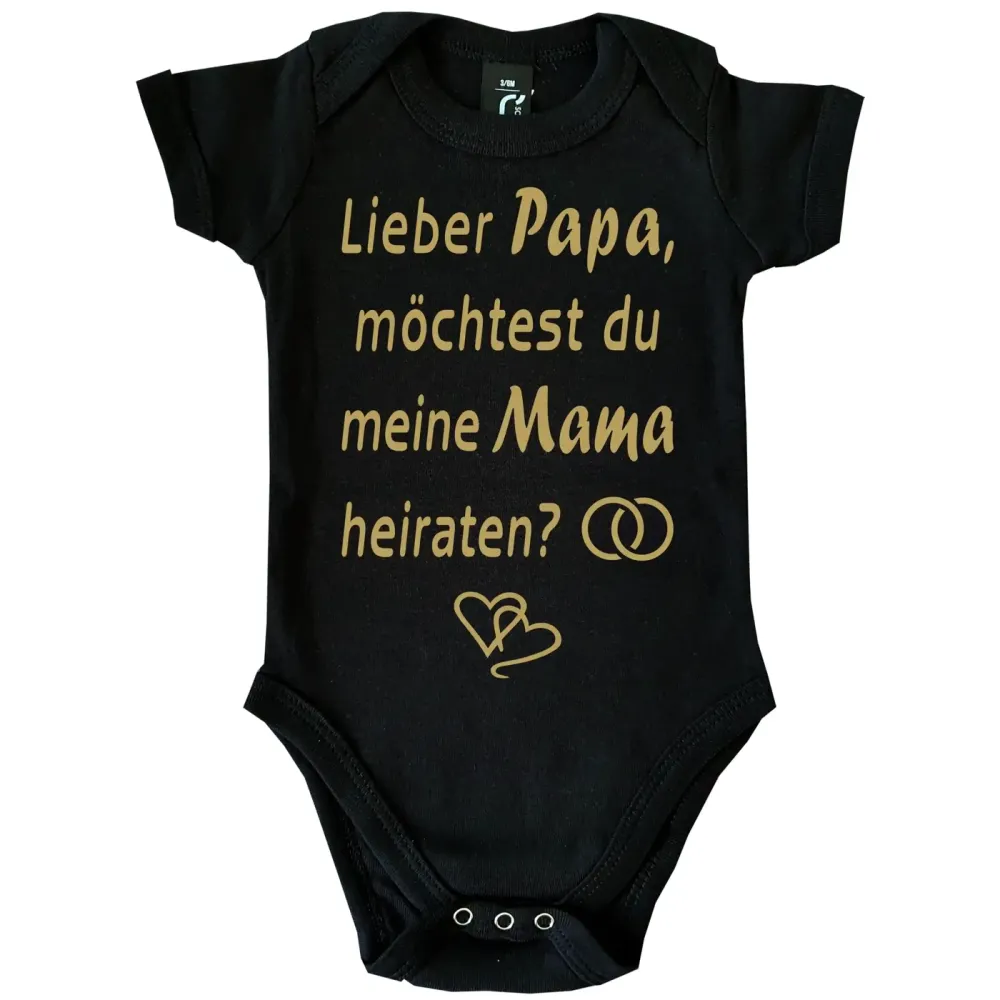 Baby-Body mit Aufdruck Heiratsantrag