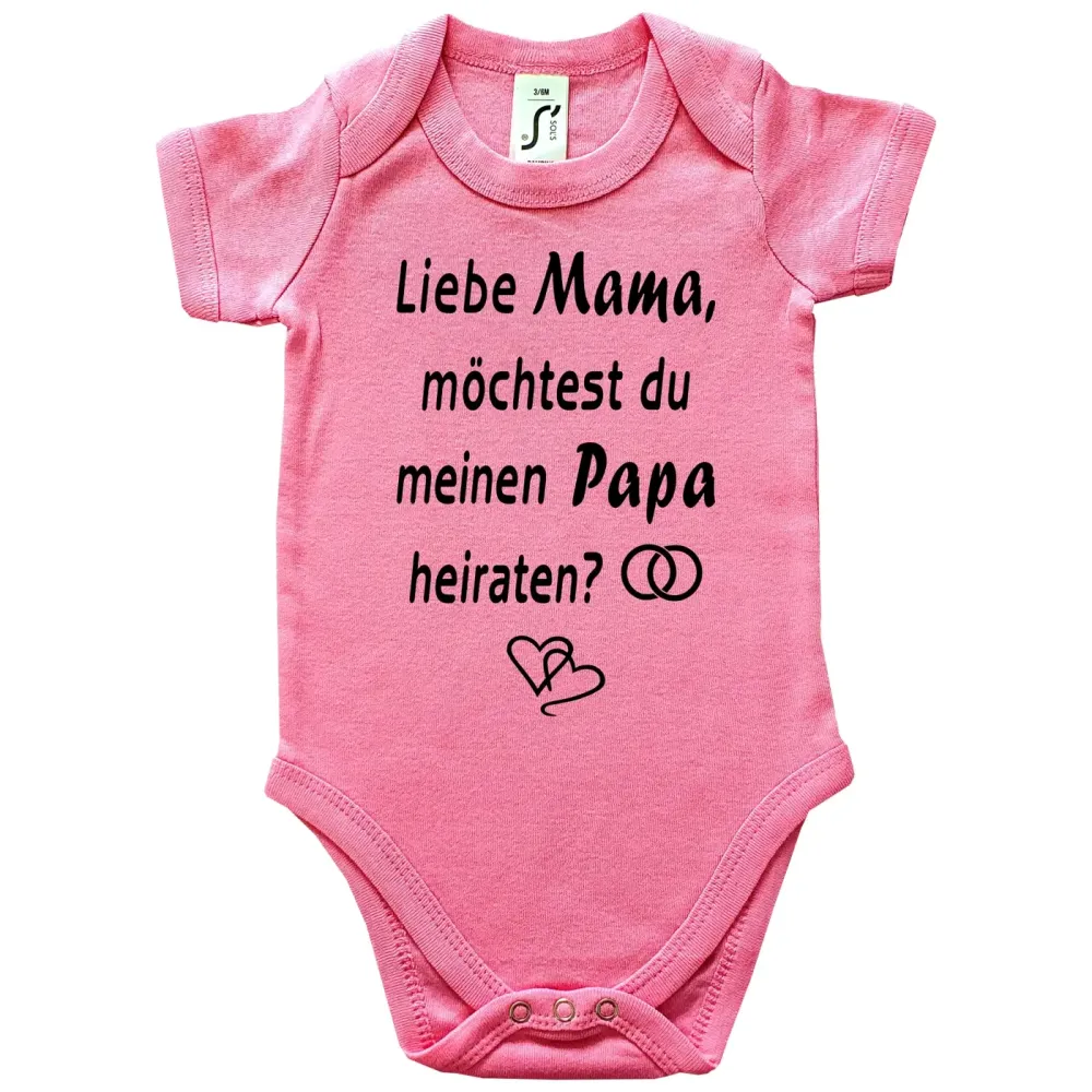 Baby-Body mit Aufdruck - „Willst du uns heiraten?“