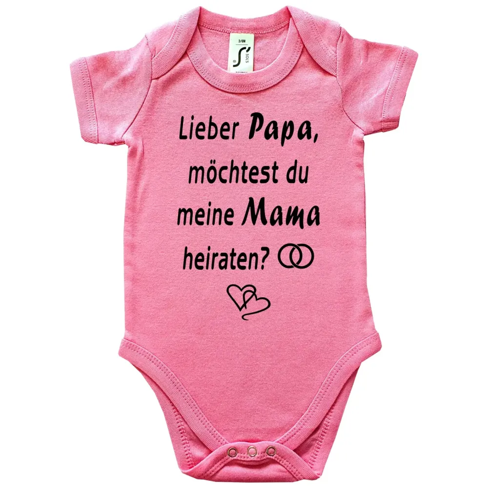 Babybody mit Aufdruck - „Willst du uns heiraten?“