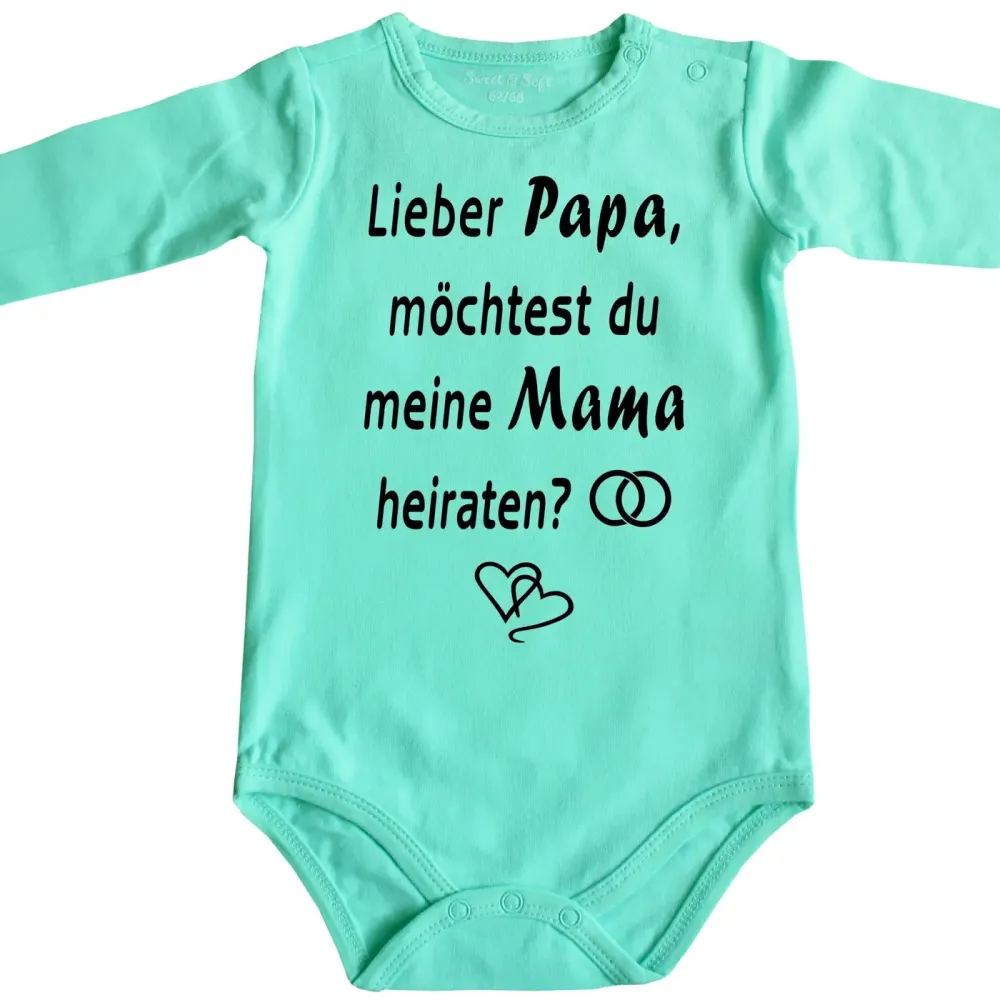 Babybody mit Aufdruck - „Willst du mich heiraten?“