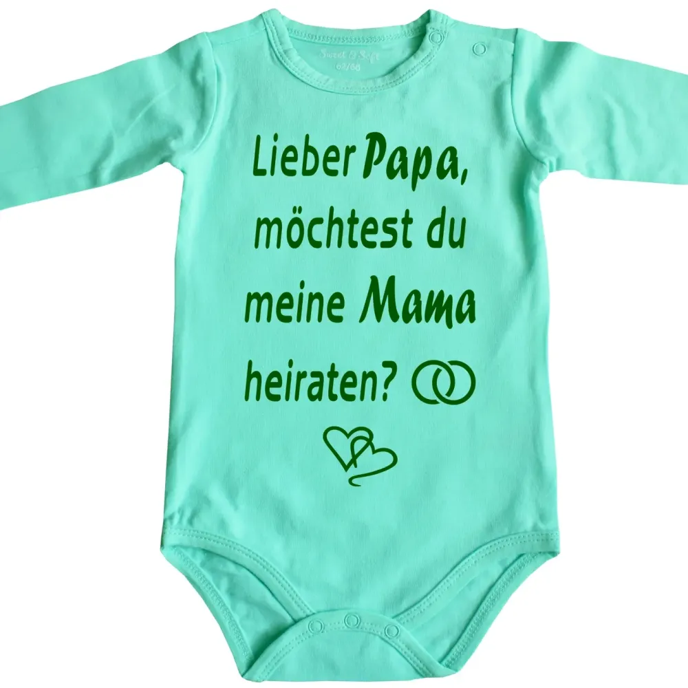 Preview: Baby-Body mit Aufdruck Heiratsantrag