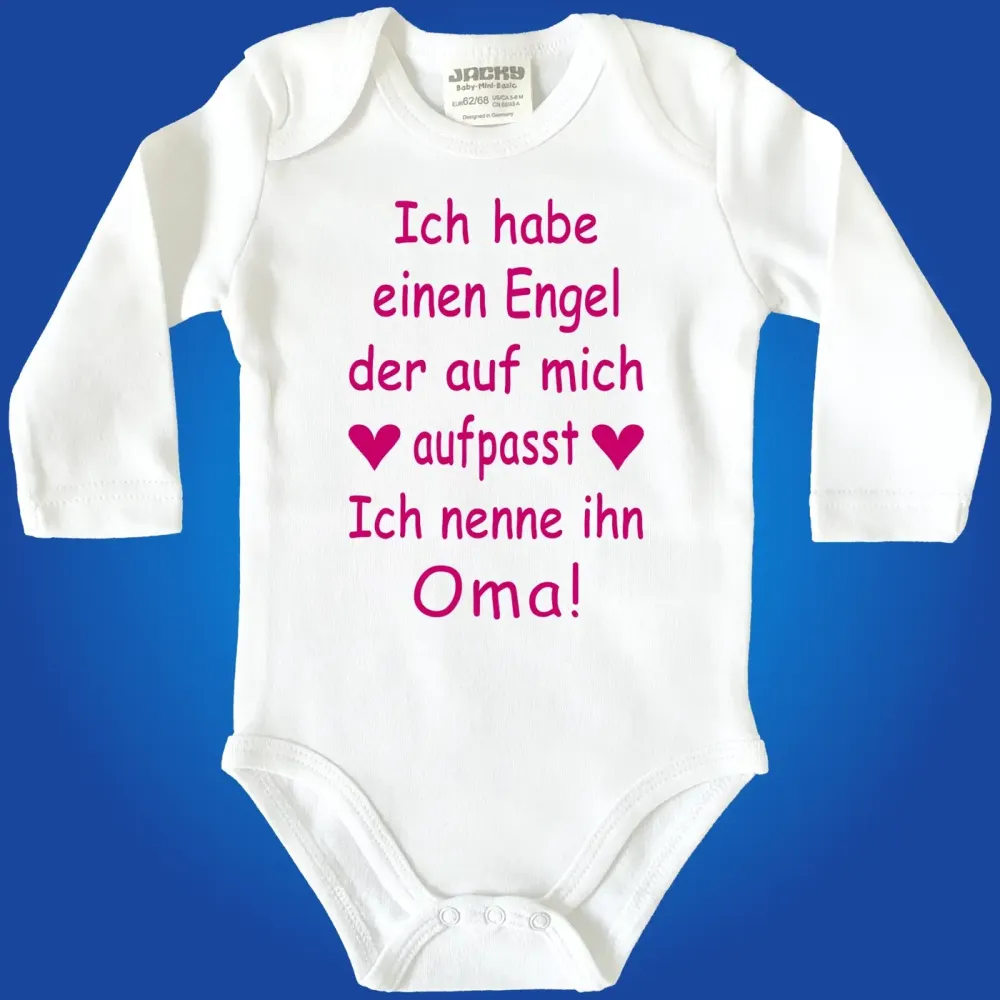 Preview: Babybody mit Druck Engel Oma Opa