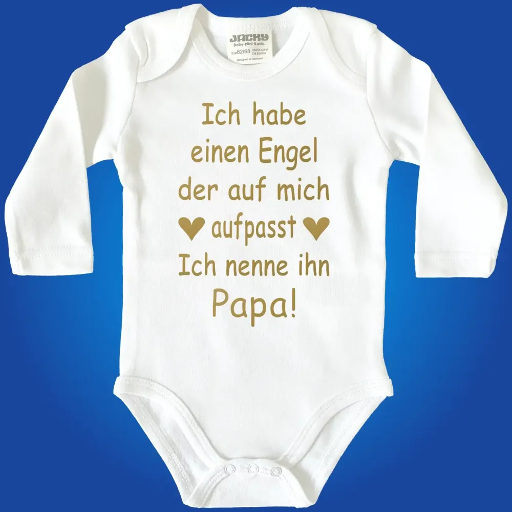 Babybody mit Druck Engel Text Wunschperson