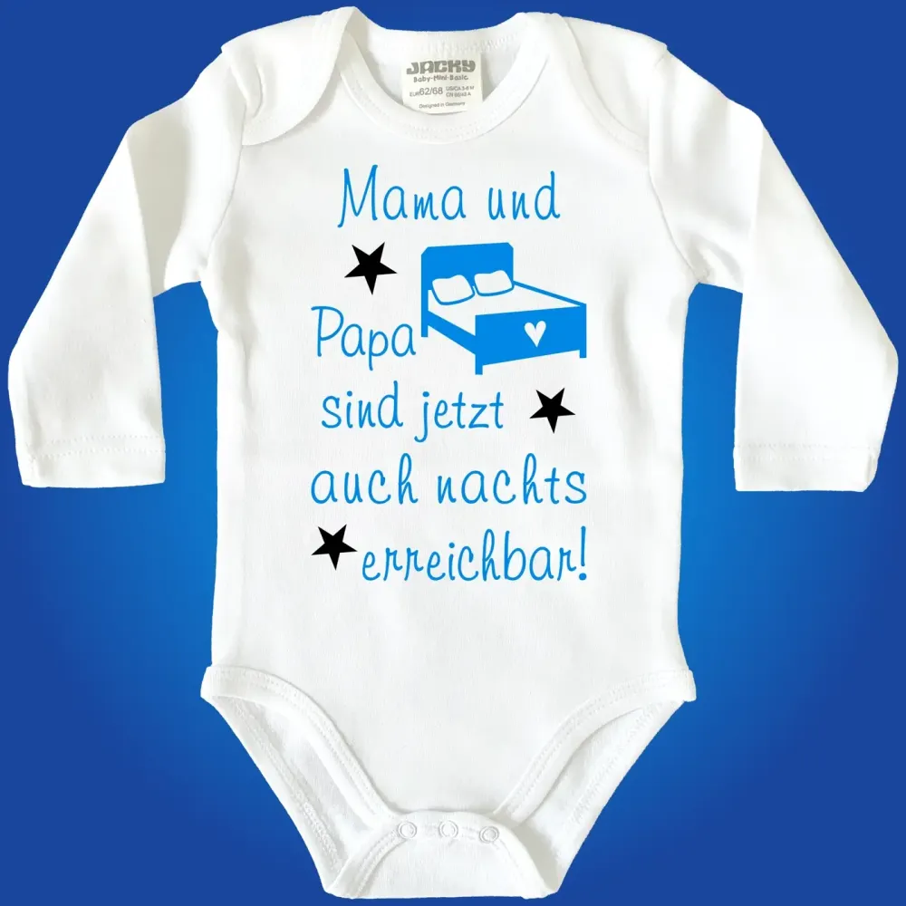 Baby‑Body mit witzigem Aufdruck für schlaflose Eltern