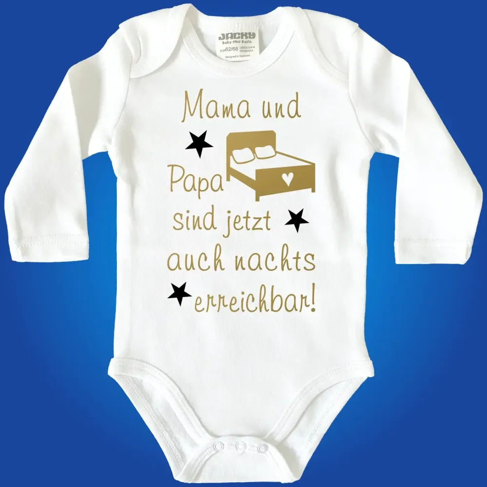 Baby‑Body mit lustigem Aufdruck für schlaflose Eltern