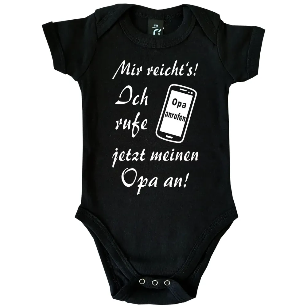 Baby‑Body mit witzigem Text und Handy‑Motiv