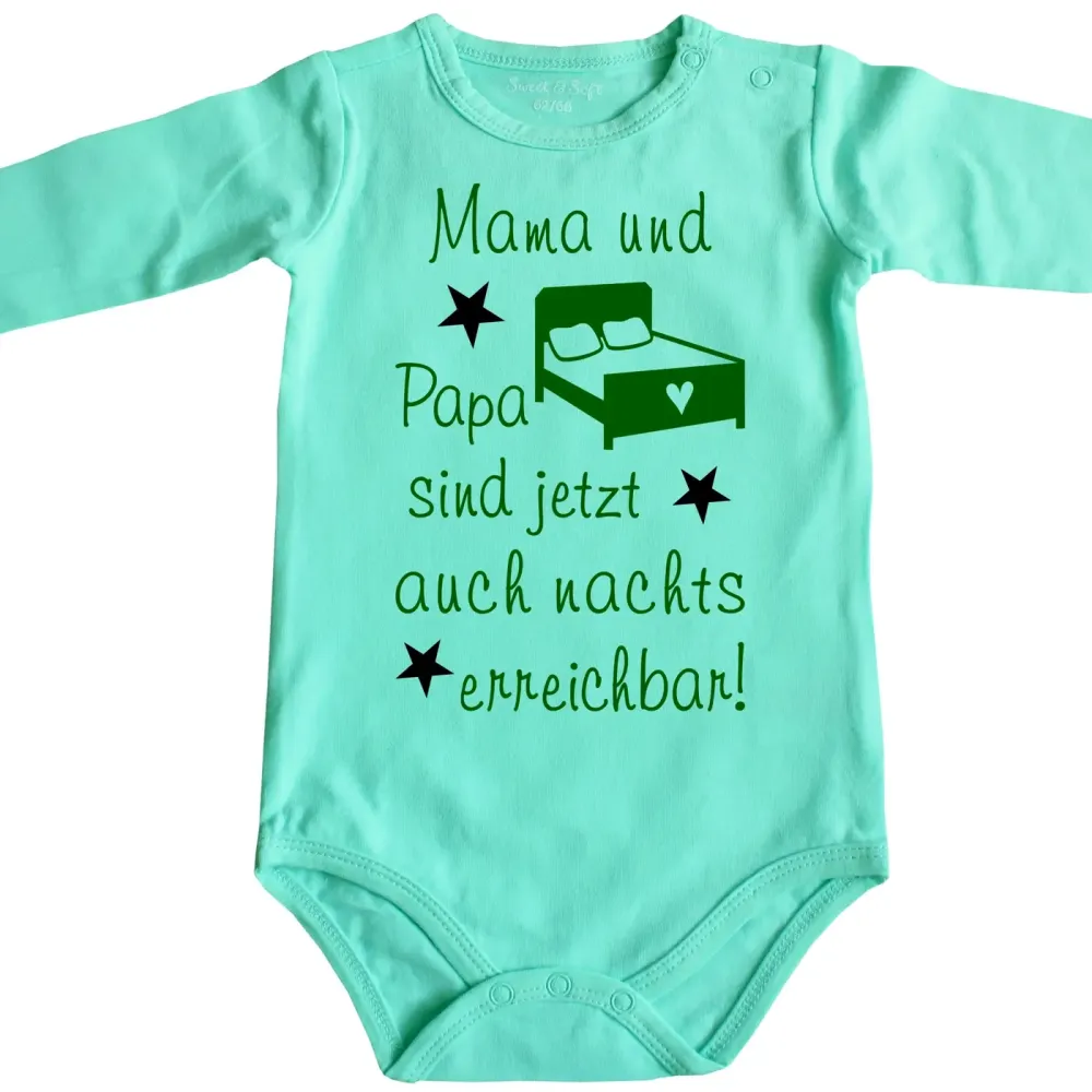 Preview: Lustiger Babybody mit humorvollem Eltern‑Spruch