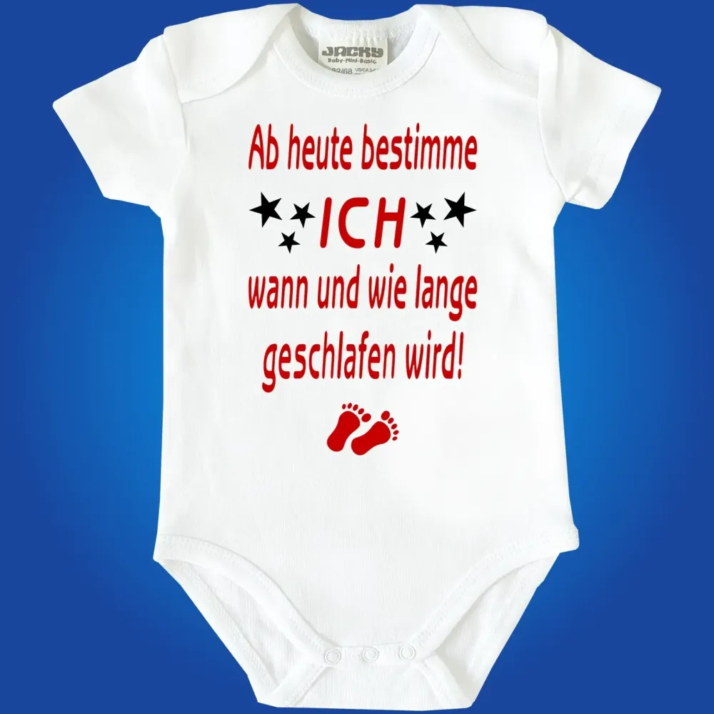 Babybody mit Spruch für müde Eltern