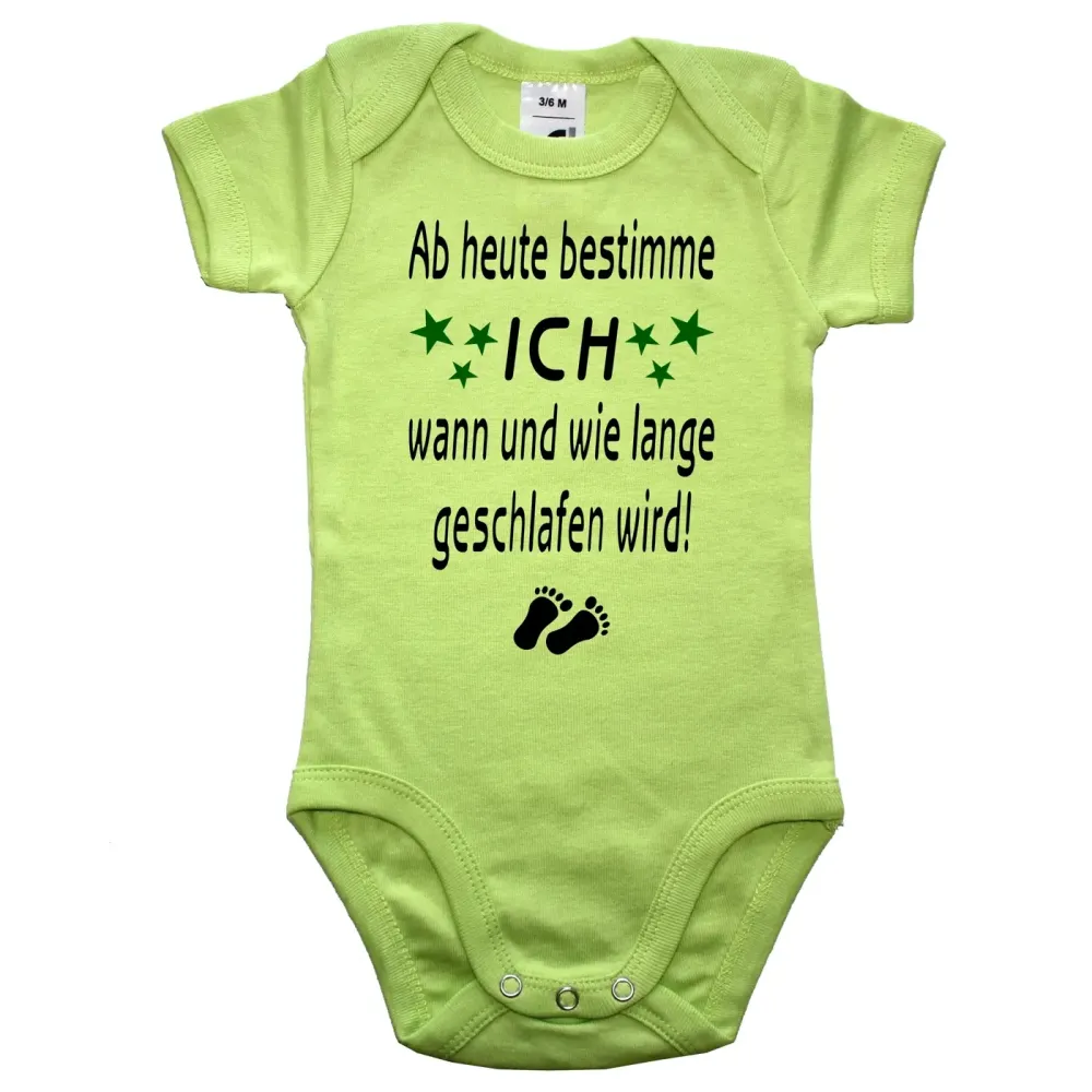 Preview: Baby‑Body mit witzigem Druck für schlaflose Eltern