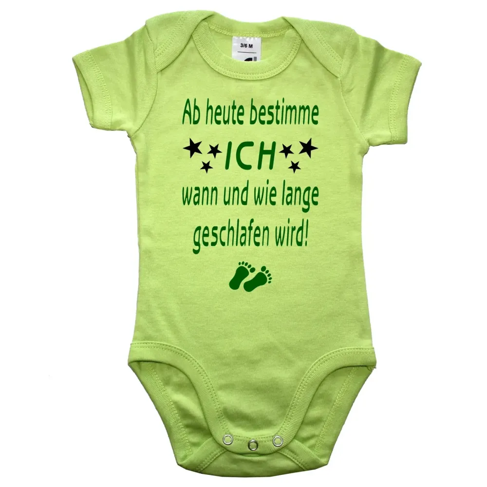 Baby‑Body mit lustigem Druck für schlaflose Eltern