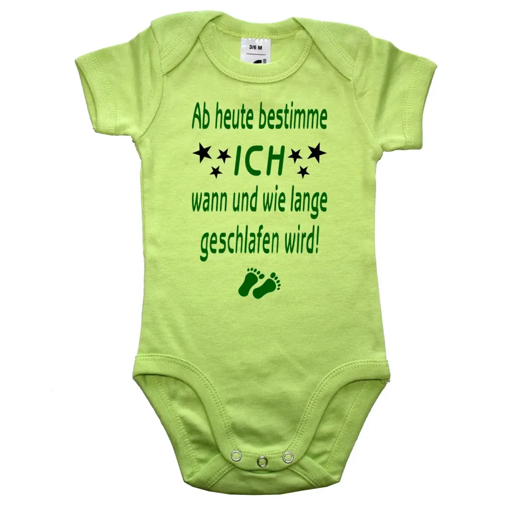 Babybody mit frechem Spruch zum Schlaf