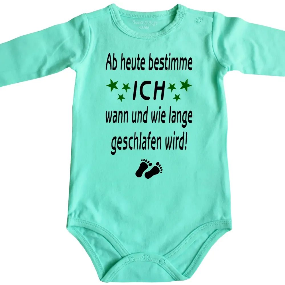 Babybody mit Spruch für müde Eltern
