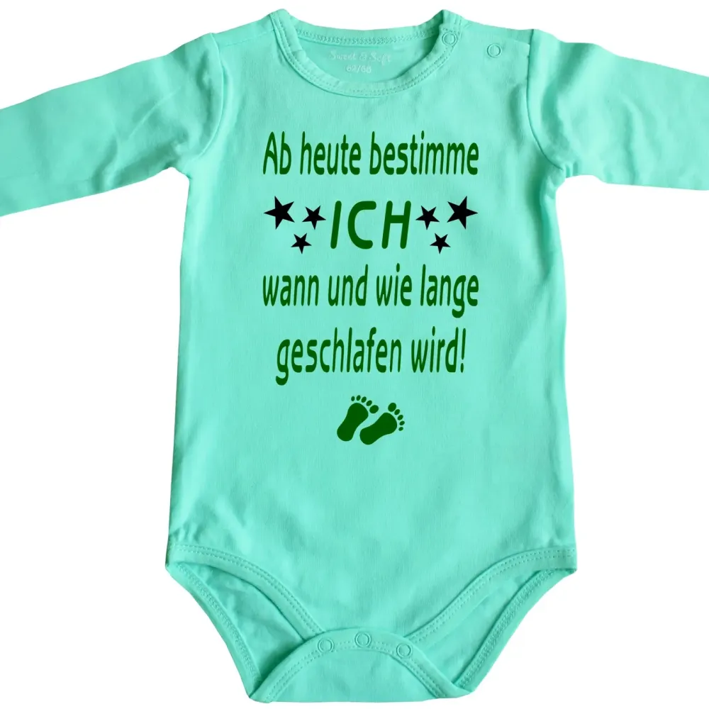 Preview: Baby-Body mit Spruch für müde Eltern