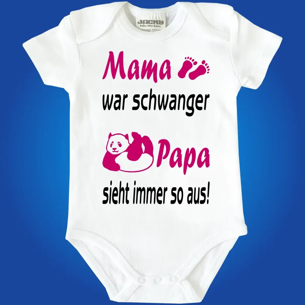 Preview: Babybody Panda Design aus Baumwolle