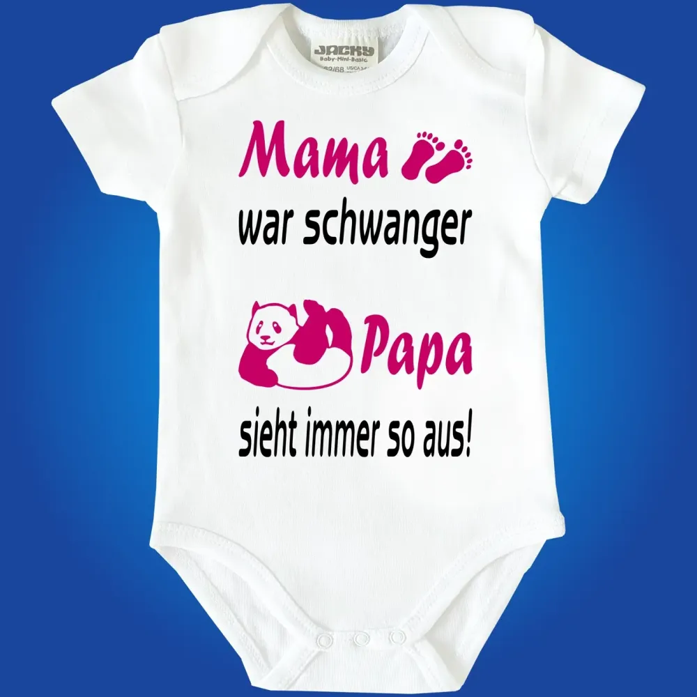 Preview: Babybody Panda Design aus Baumwolle