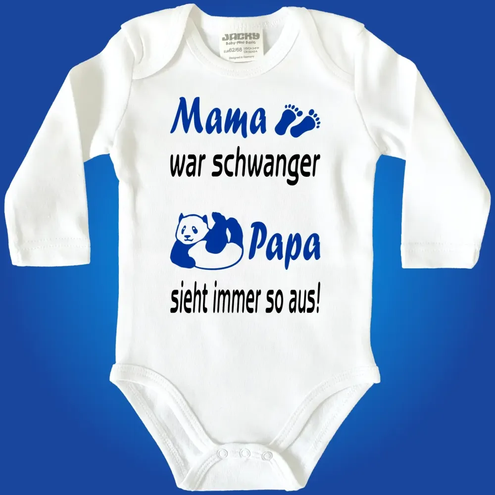 Lustiger Panda Babybody für Jungen und Mädchen