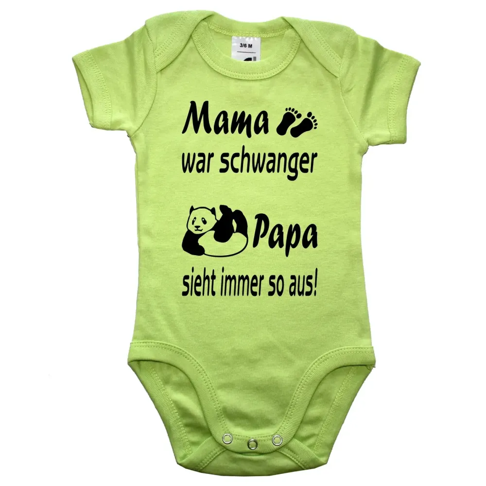 Preview: Baby Kurzarmbody Panda Motiv