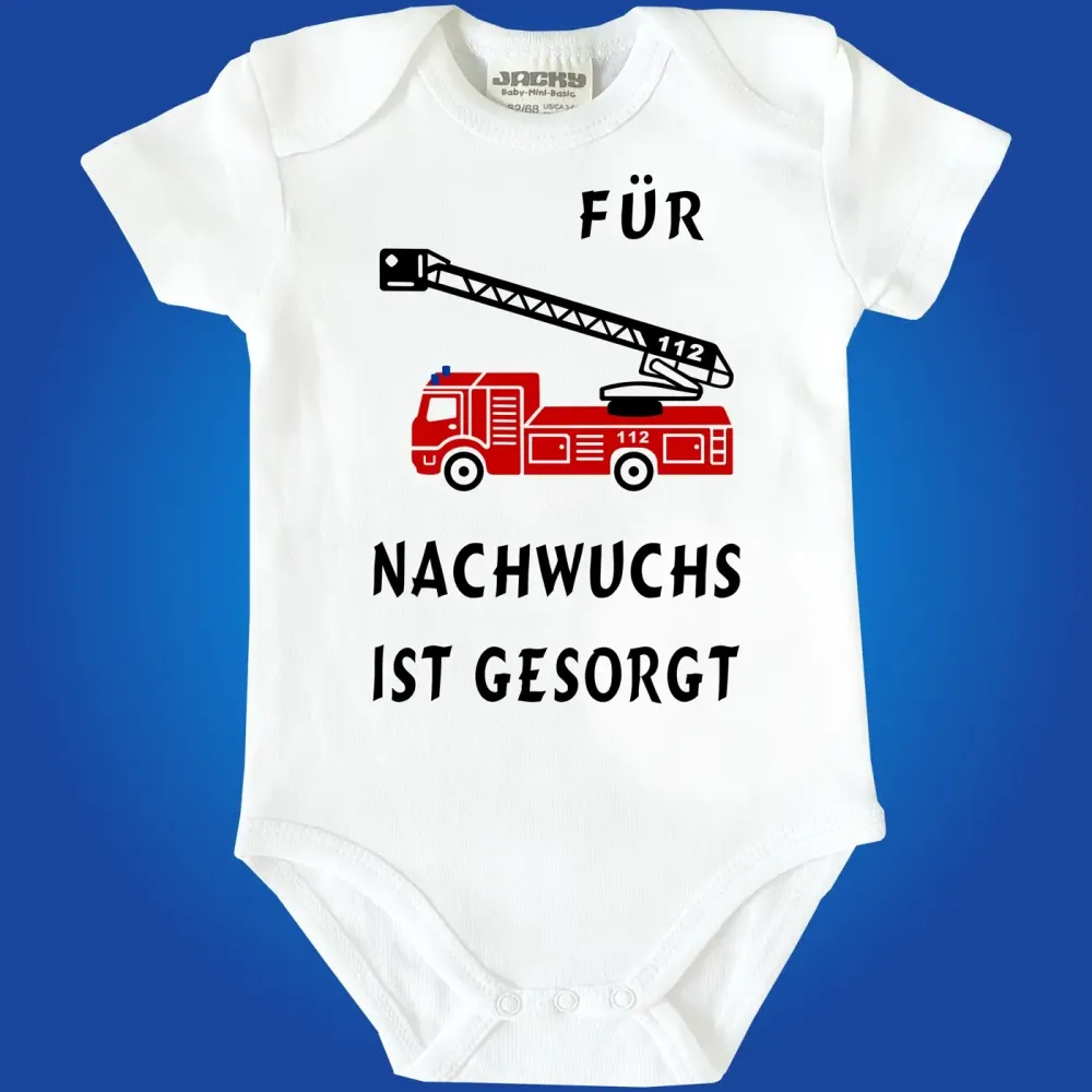 Baby-Body für Feuerwehr-nachwuchs mit Feuerwehrauto
