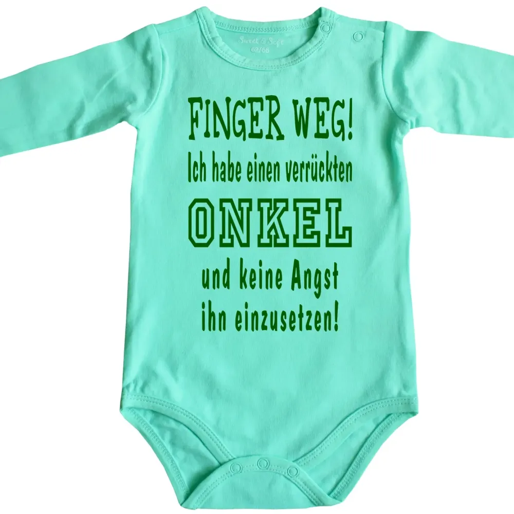 Baby‑Body „Ich habe eine verrückte Mama“ mit blauem Text