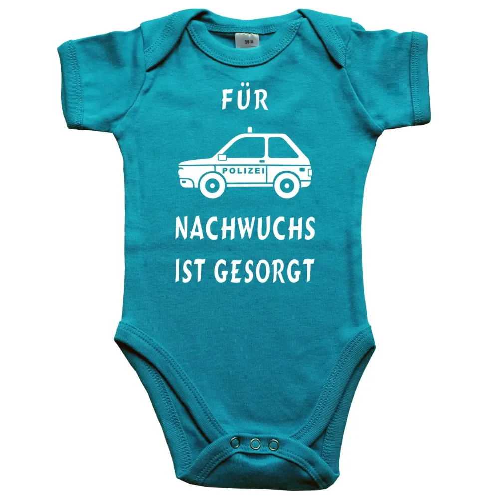 Preview: Baby-Body mit Polizeiauto für Nachwuchs Polizei