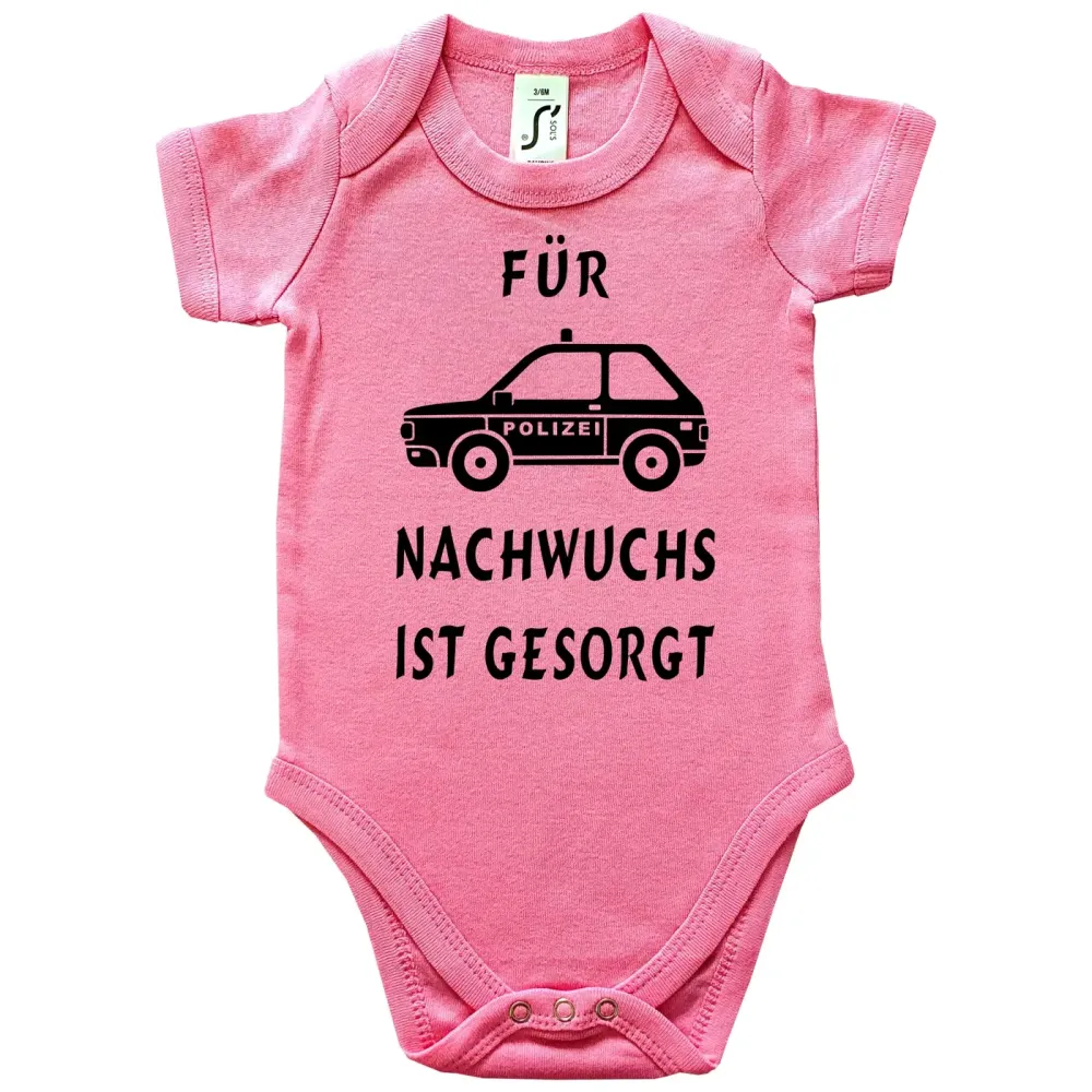 Baby-Body mit Polizeiauto für Polizei-Nachwuchs