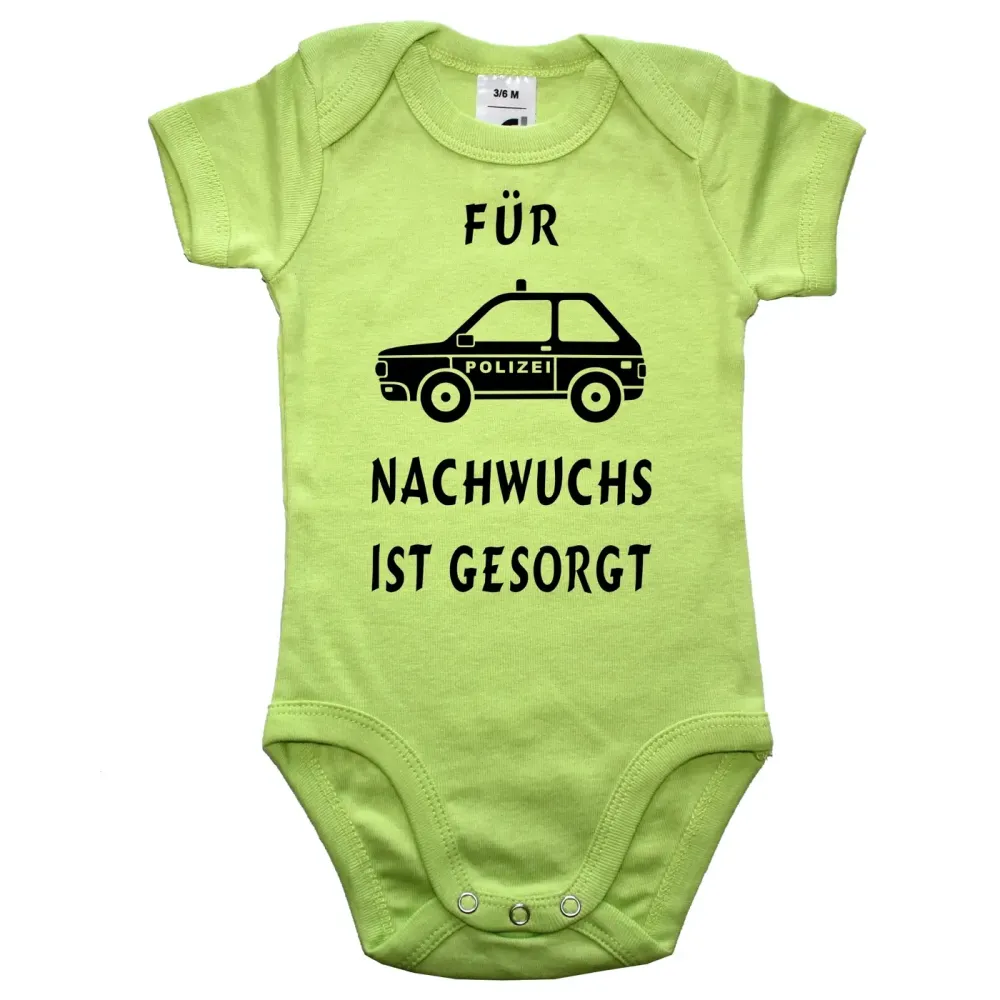 Baby-Body mit Polizeiauto für Polizei-Nachwuchs