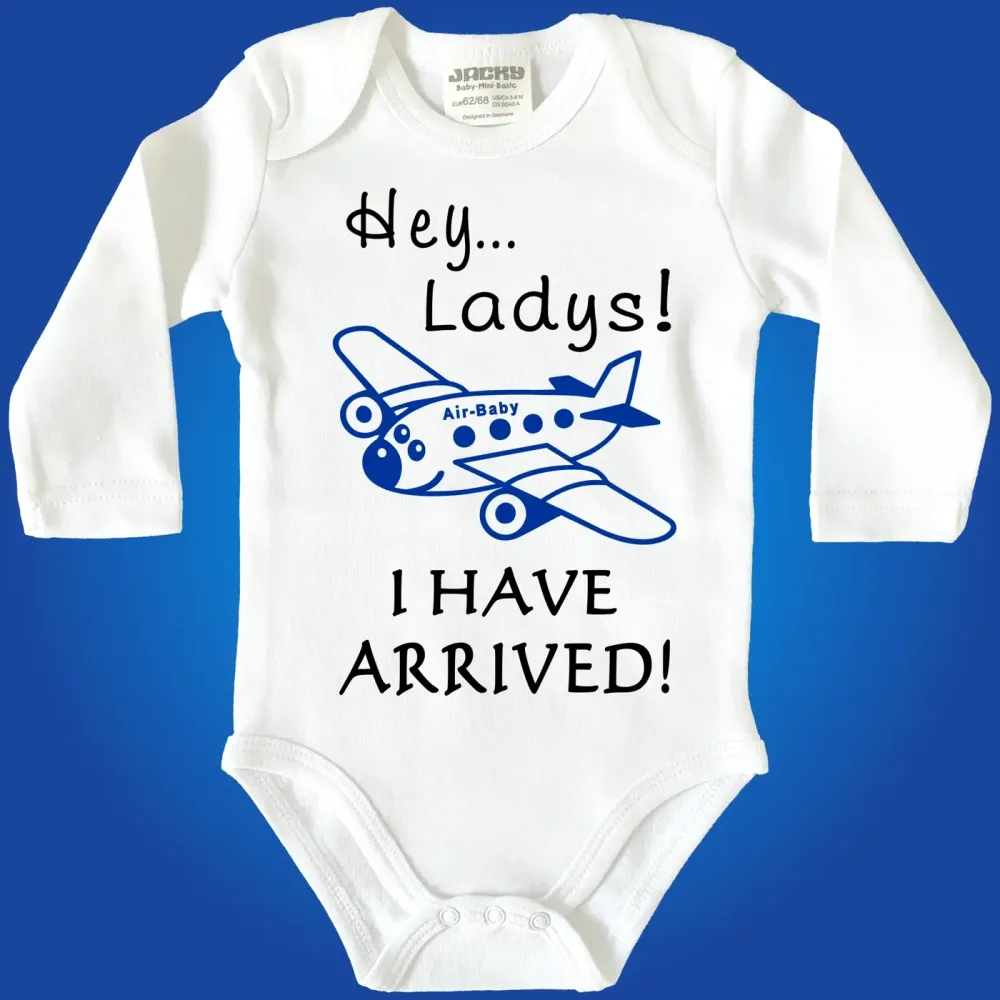 Baby-Body mit Flugzeug Flugbegleiterin