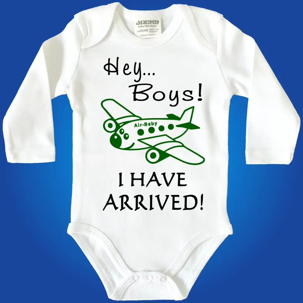 Baby-Body mit Flugzeug Flugbegleiterin