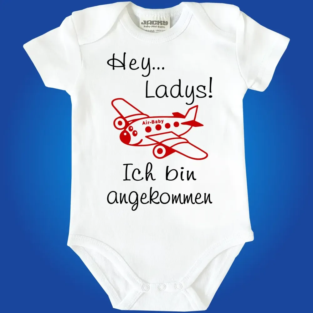 Baby‑Body mit humorvollem Baby‑Spruch