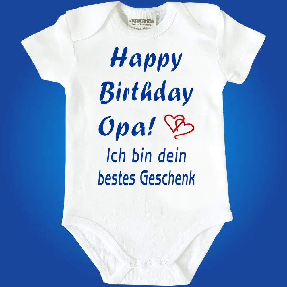 Preview: Babybody „Happy Birthday lieber Papa – Ich hab dich lieb“