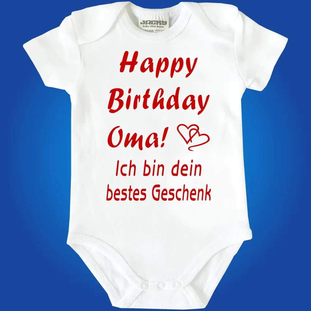 Baby‑Body „Happy Birthday liebe Tante“ mit Herz Motiv