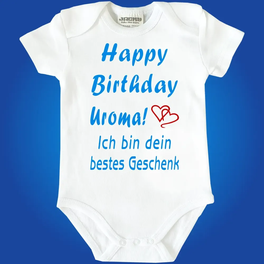 Babybody „Happy Birthday lieber Onkel“ in mehreren Farben