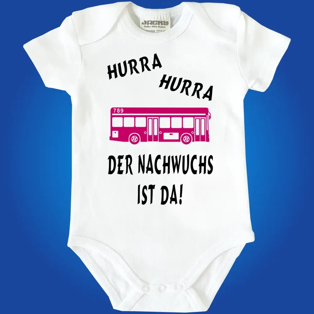 Babybody mit Bus Grafik für Jungen und Mädchen