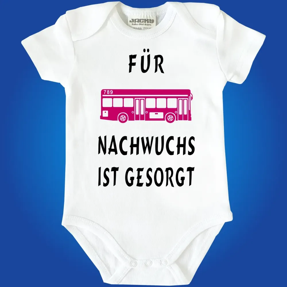 Baby‑Body mit humorvollem Nachwuchs Busfahrer Motiv