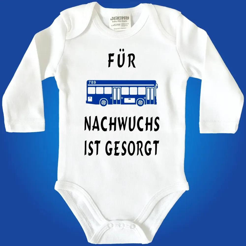 Preview: Baby‑Body „Nachwuchs Busfahrerin“ mit Busmotiv