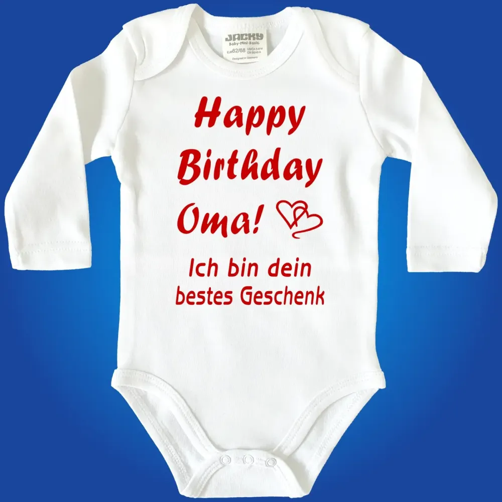 Baby-Body emotionaler Geburtstagsspruch