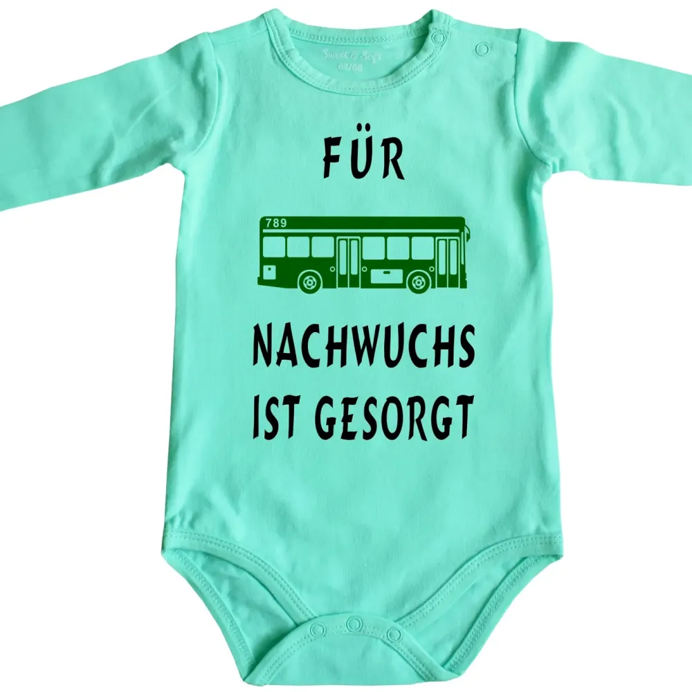 Baby‑Body Nachwuchs Busfahrer mit Bus‑Motiv
