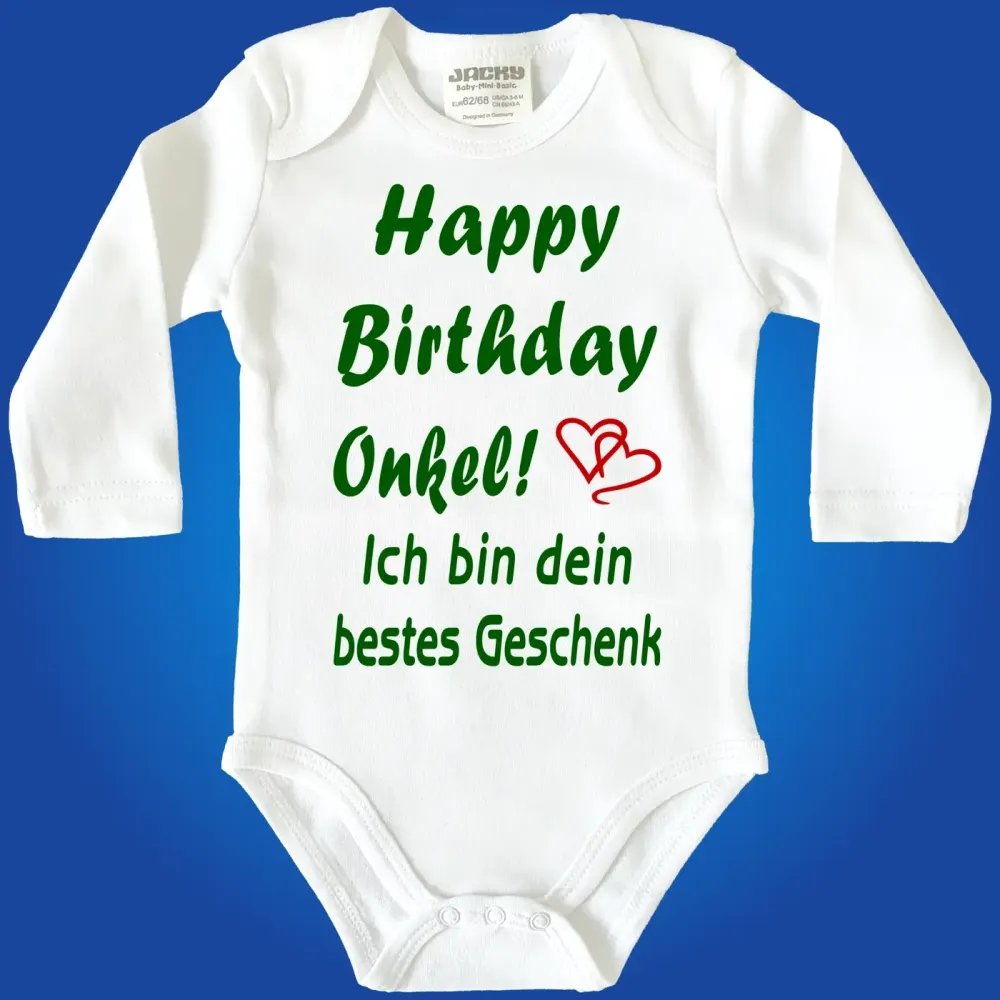 Baby-Body mit Druck Happy Birthday