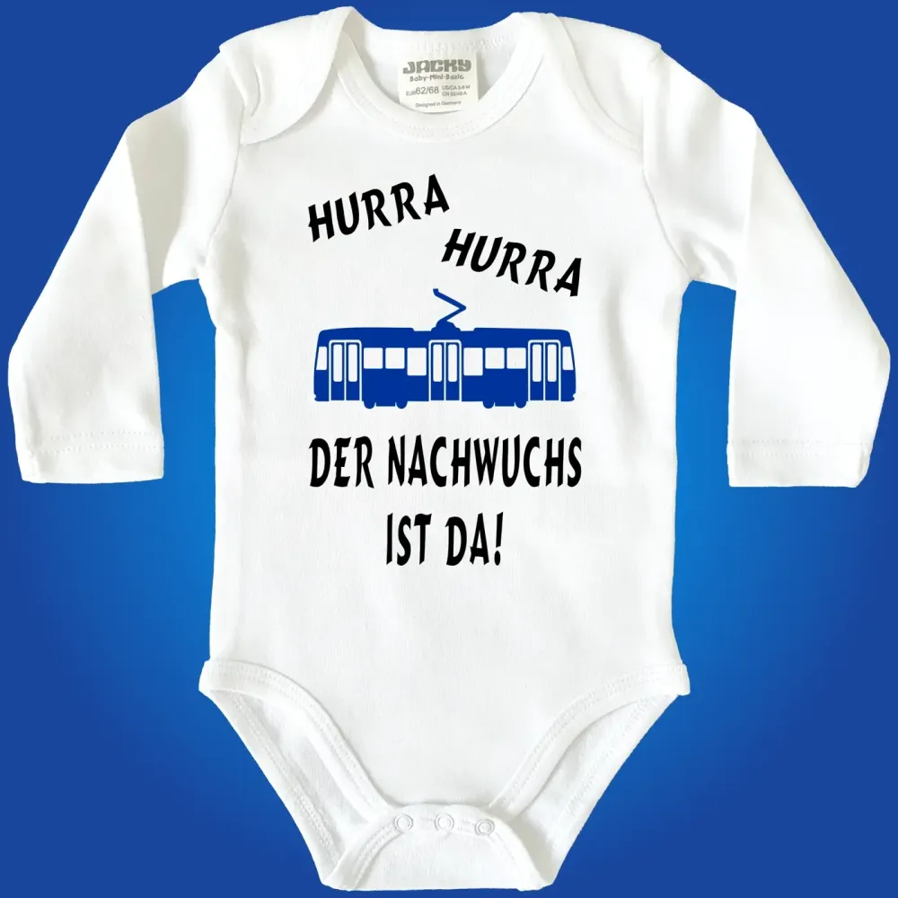 Preview: Babybody „Für Nachwuchs ist gesorgt“ mit Tram‑Grafik