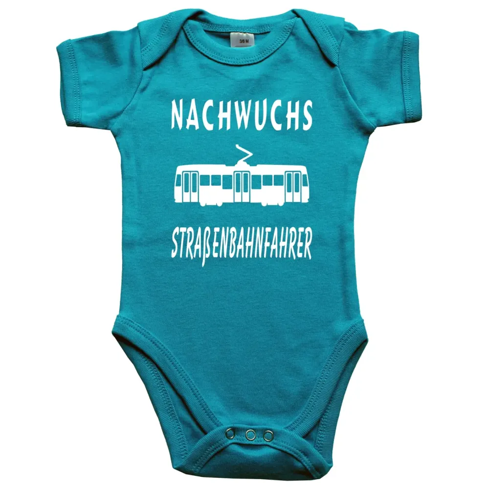 Babybody mit Straßenbahnfahrerin Nachwuchs Text