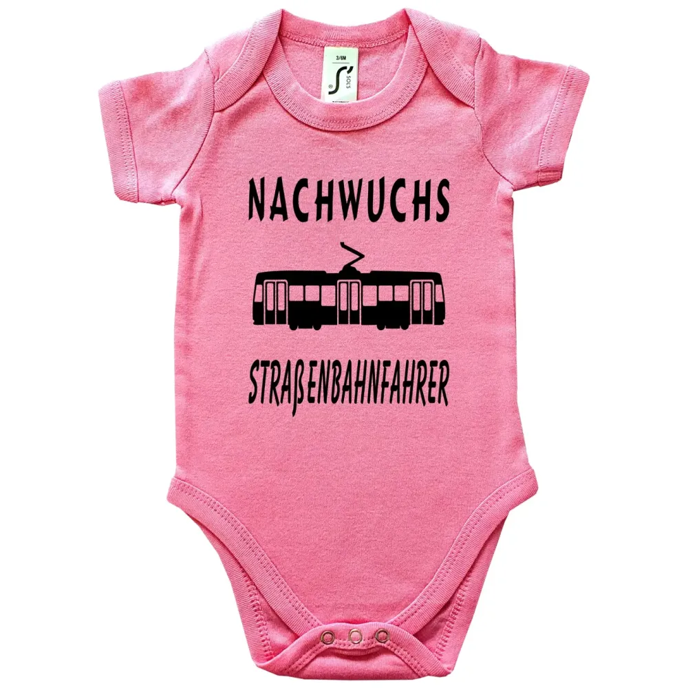 Babybody mit Straßenbahnfahrerin Design und Spruch