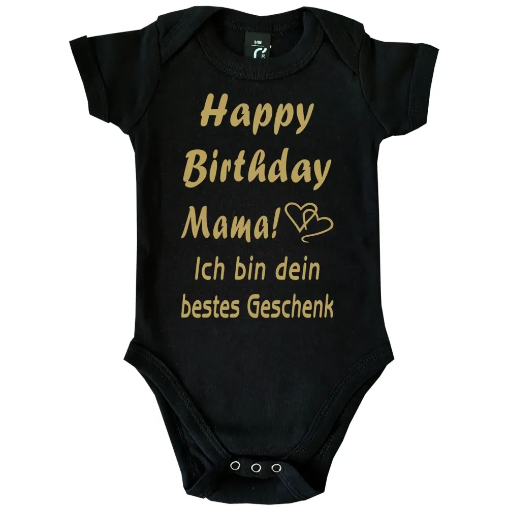 Baby-Body mit Aufdruck zum Geburtstag