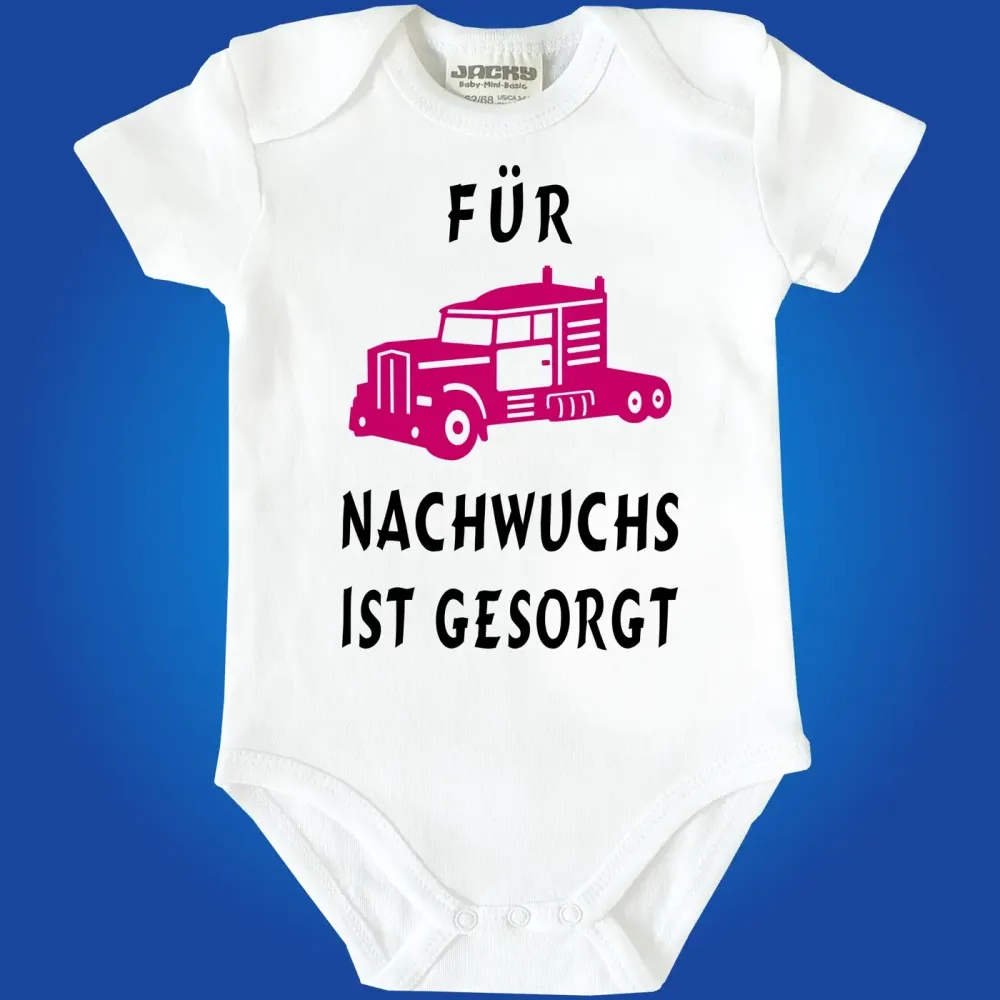 Preview: Baby‑Body Nachwuchs LKW‑Fahrer mit Truck‑Motiv