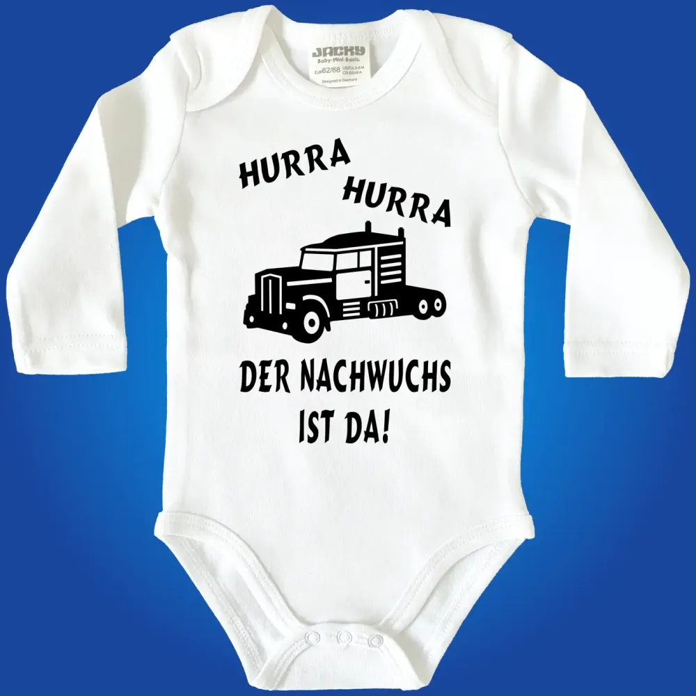 Babybody mit lustigem LKW‑Design für Babys