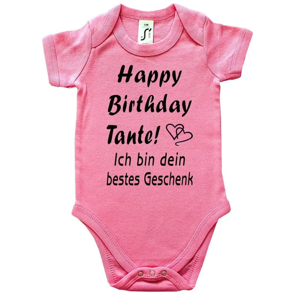 Preview: Babybody „Happy Birthday liebe Oma“ mit Herzchen
