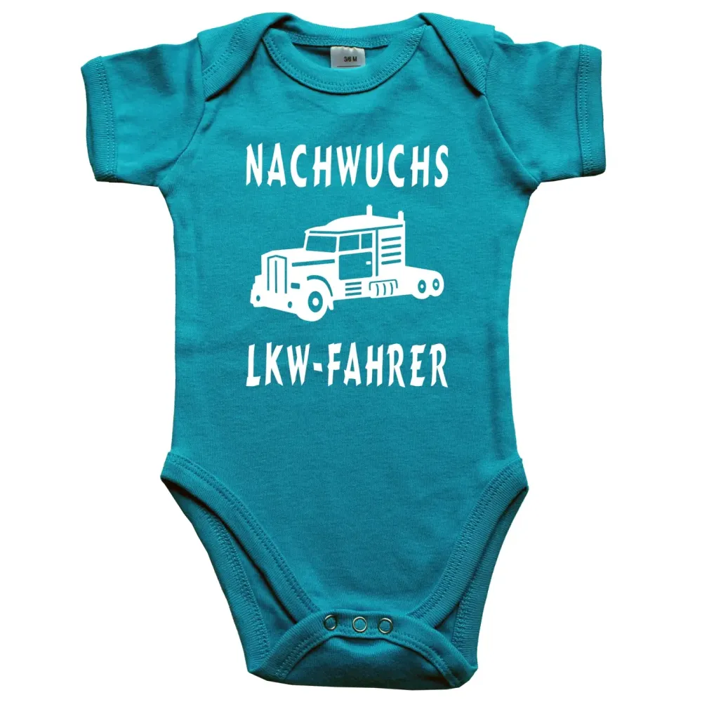 Baby‑Body mit humorvollem Nachwuchs LKW Fahrer Motiv