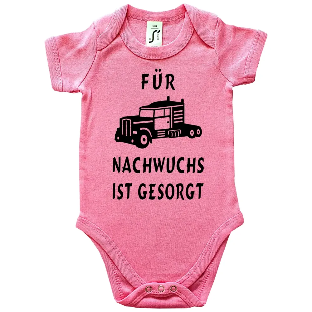 Babybody mit Truckerin Nachwuchs Text