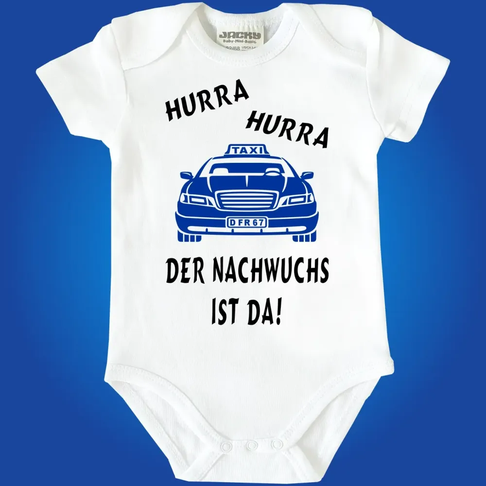 Baby‑Body mit Berufsmotiv Taxi