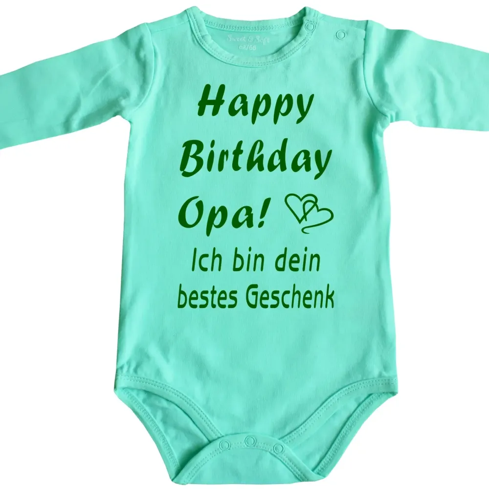 Preview: Baby‑Body „Happy Birthday liebe Mama – Ich hab dich lieb“